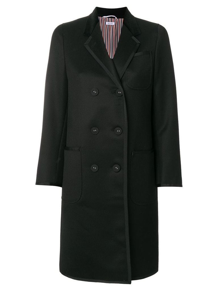 Thom Browne double-breasted midi coat - Black