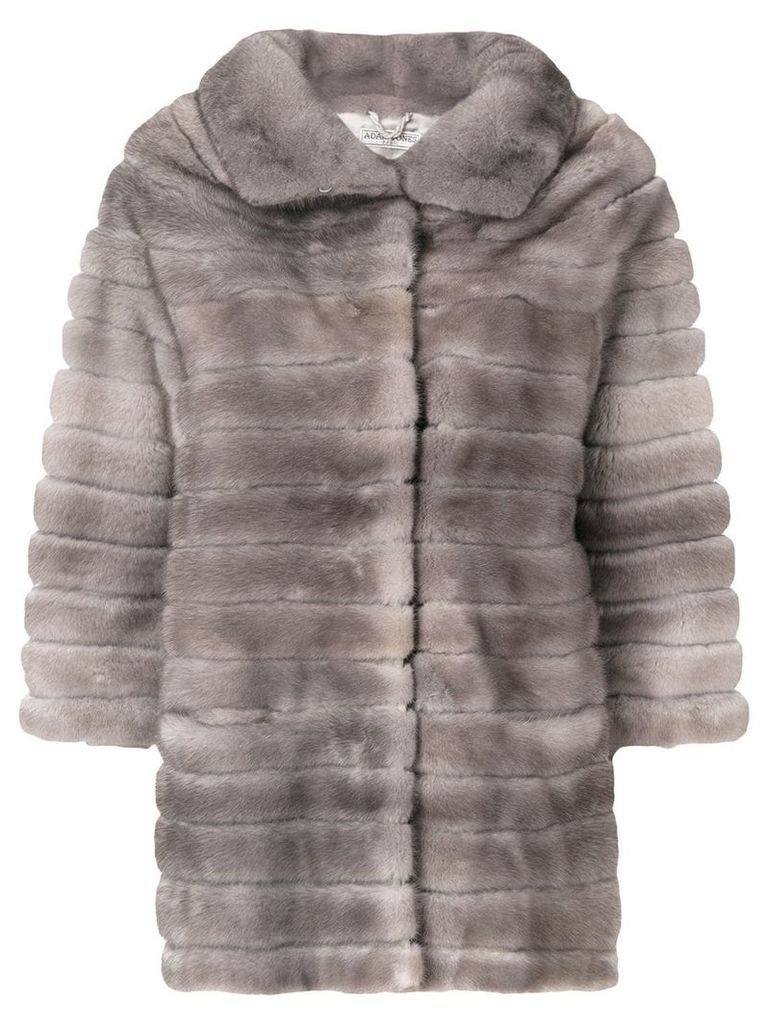 Adam Jones oversized fur coat - Grey