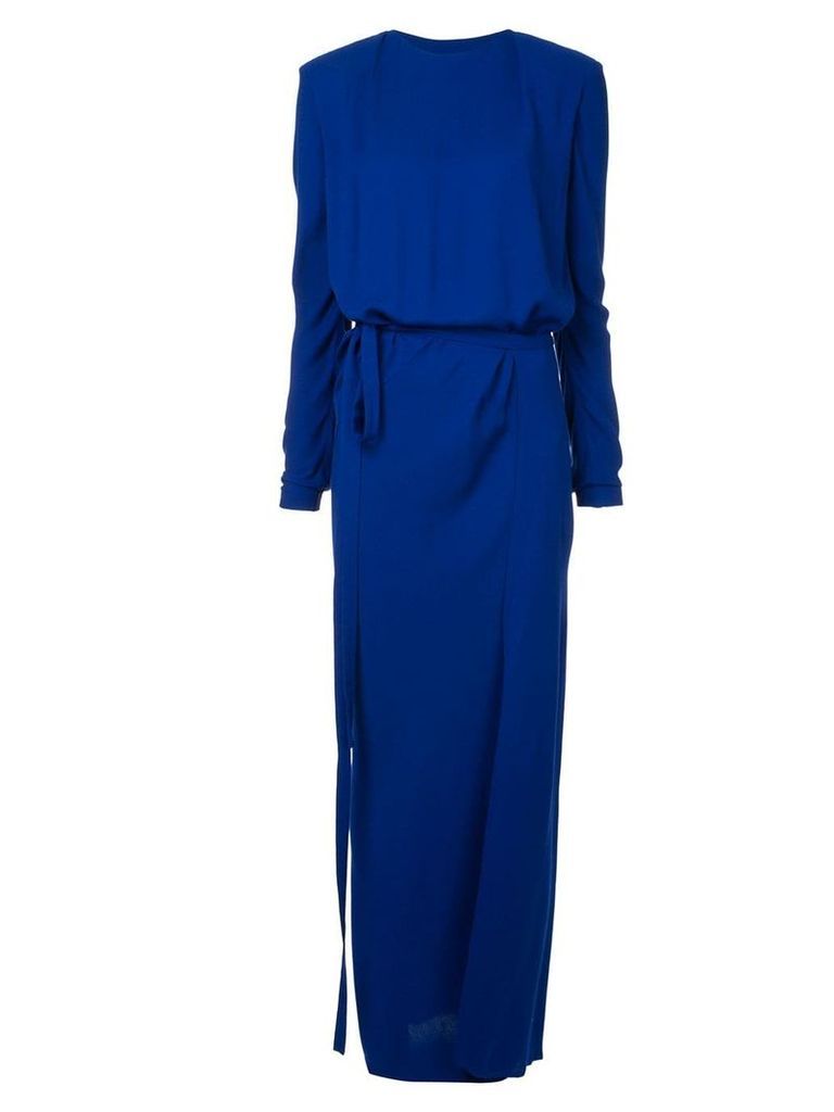 Haider Ackermann long fitted dress - Blue