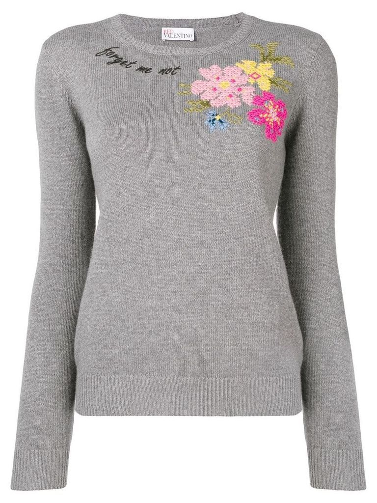 RedValentino 'Forget Me Not' sweater - Grey