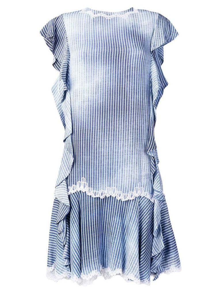 Ermanno Scervino striped midi dress - Blue