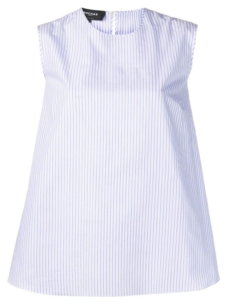 Rochas striped bow top - Blue
