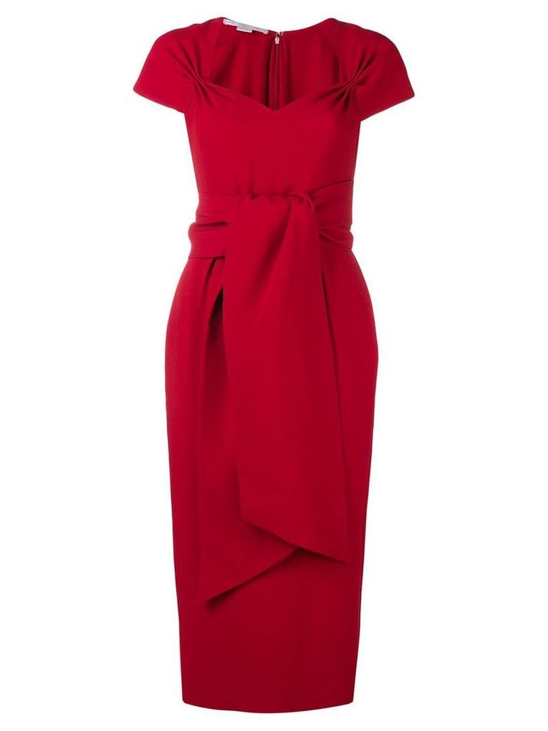 Stella McCartney sash detail midi dress - Red