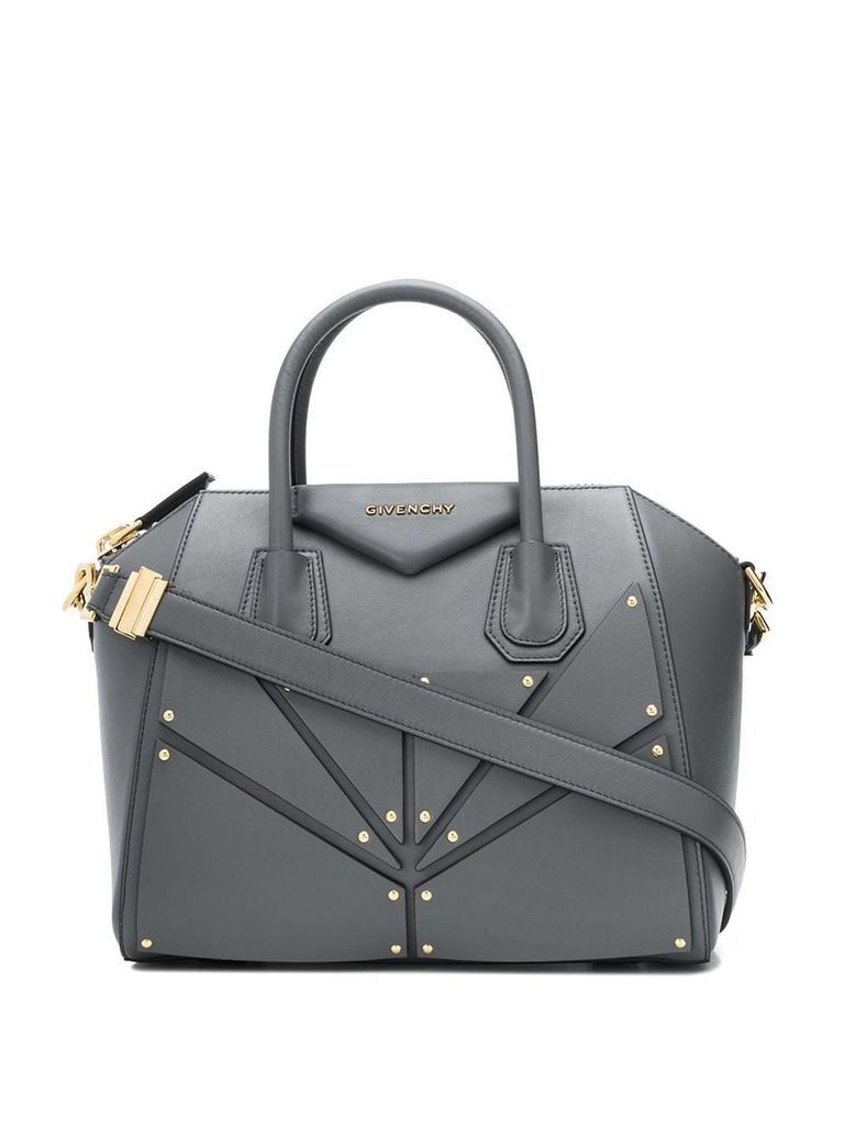 Givenchy small Antigona bag in patch leather - Grey