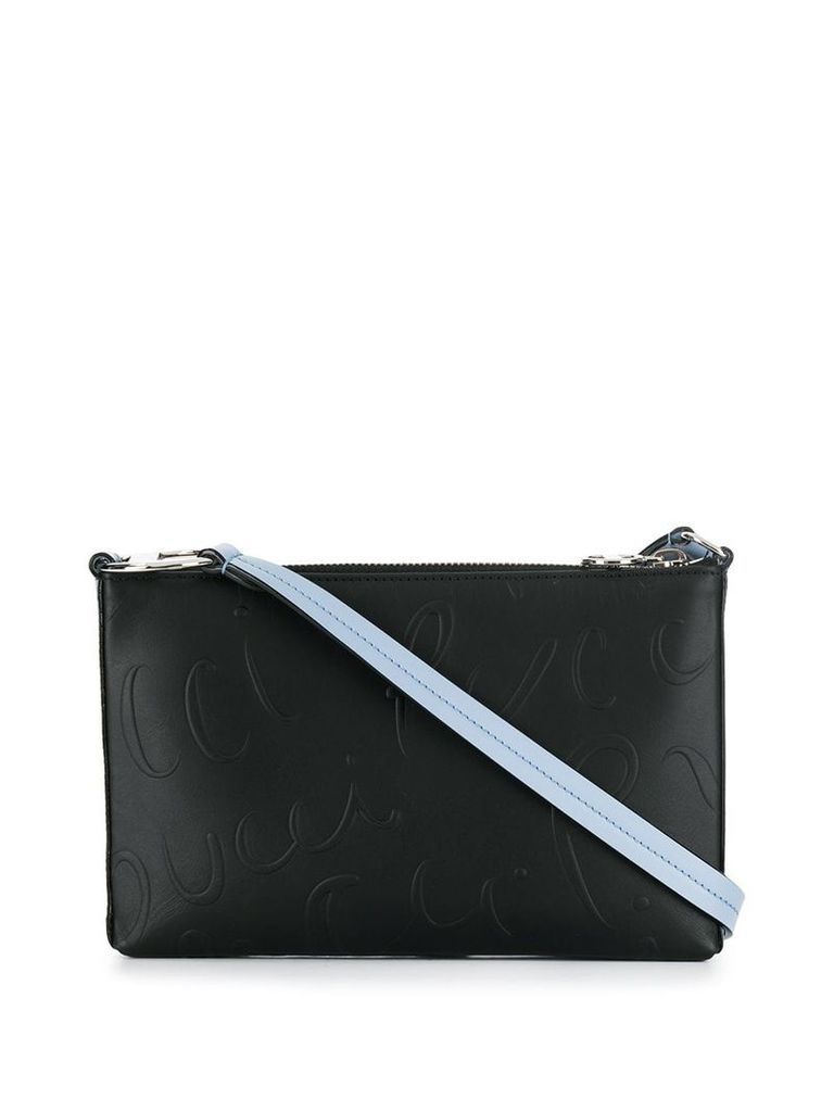 Emilio Pucci Embossed Pucci Logo Envelope Mini Bag - Black