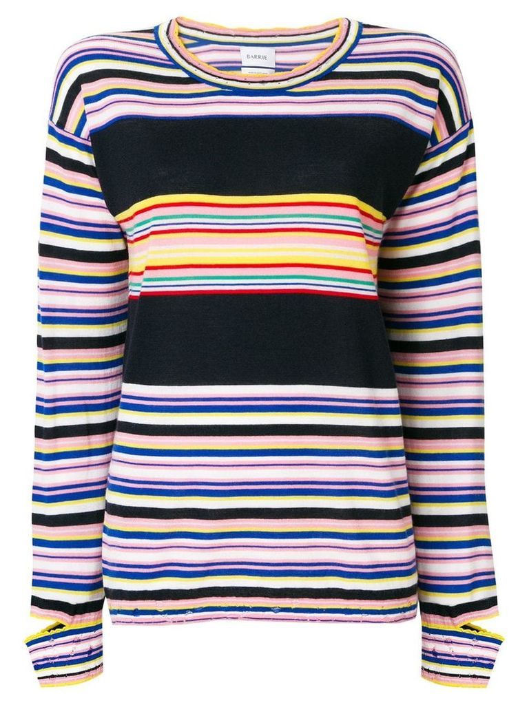 Barrie striped fine knit sweater - Multicolour