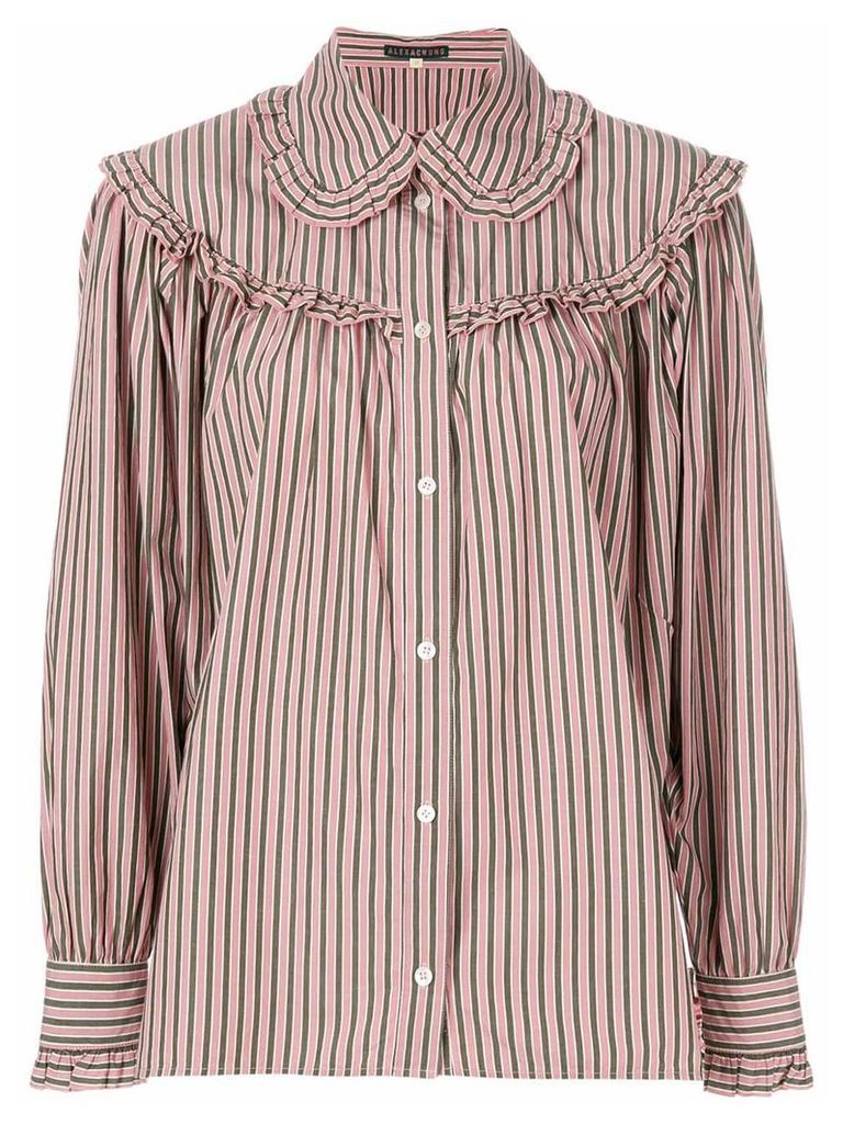 Alexa Chung striped button shirt - PINK