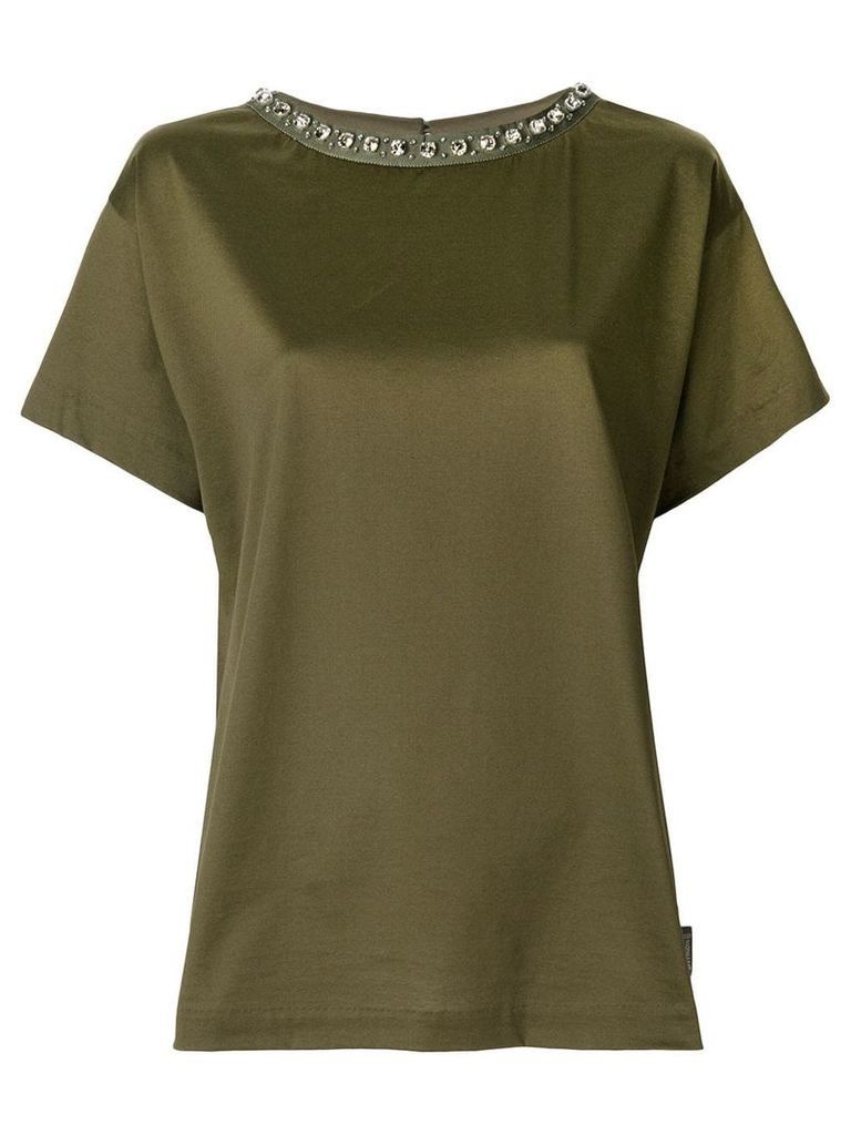 Moncler embellished collar T-shirt - Green