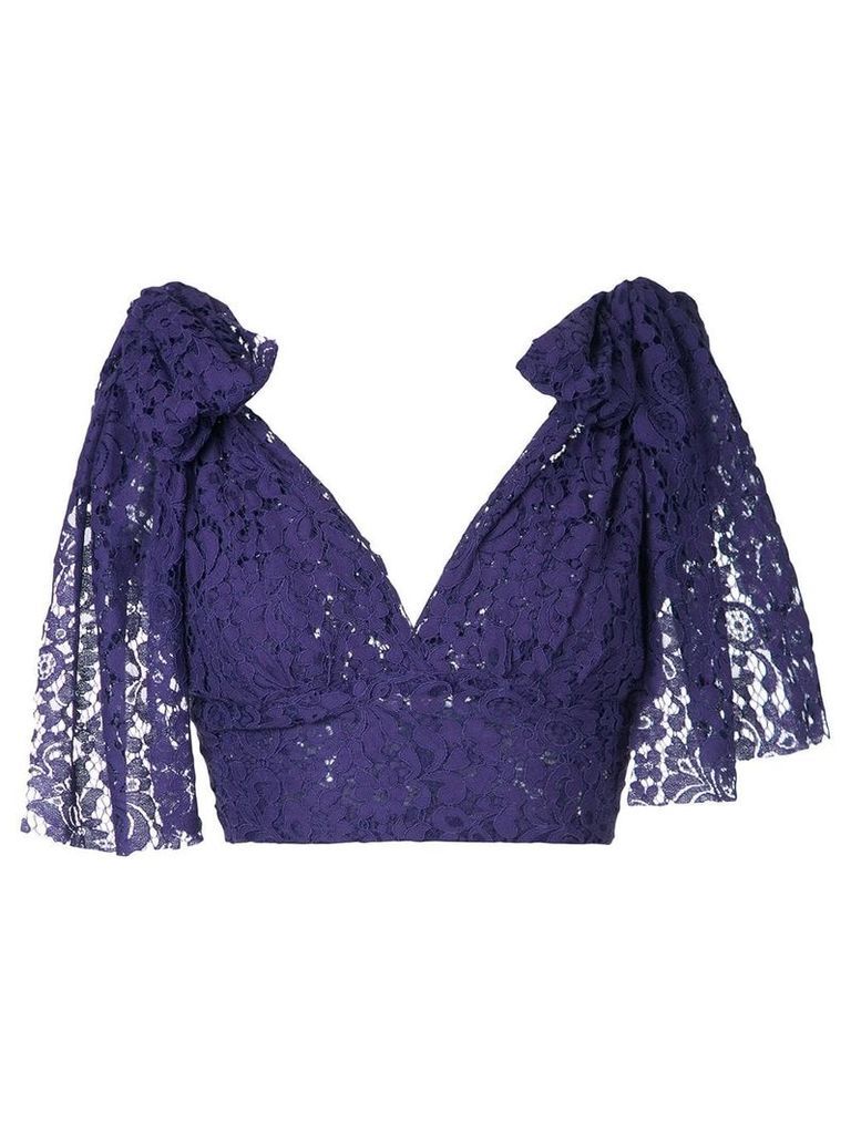 Bambah tied shoulder triangle top - PURPLE