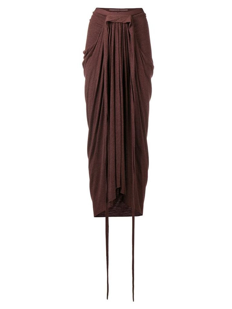 Rick Owens Lilies ruched detail skirt - Red