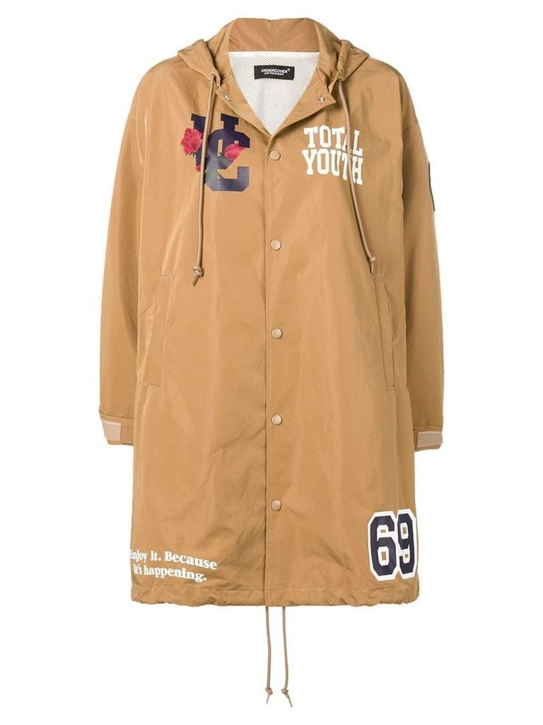 UNDERCOVER printed hooded raincoat - Neutrals