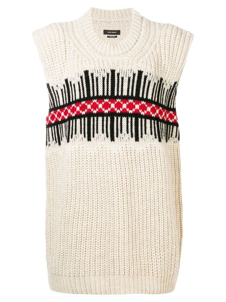 Isabel Marant front pattern sweater - Neutrals