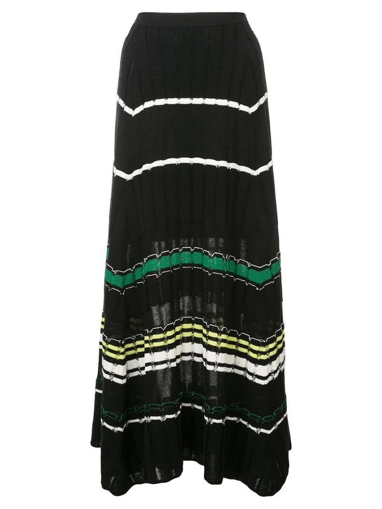 Proenza Schouler Striped Rib Knit Skirt - Black