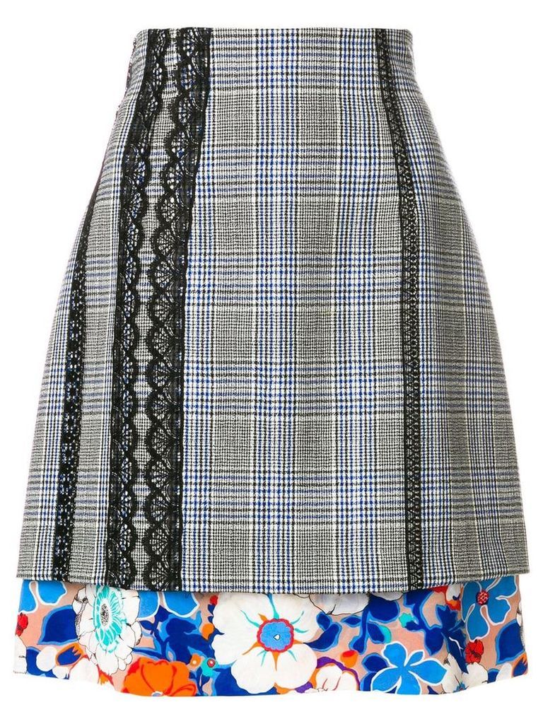 MSGM high-waisted layered skirt - Grey