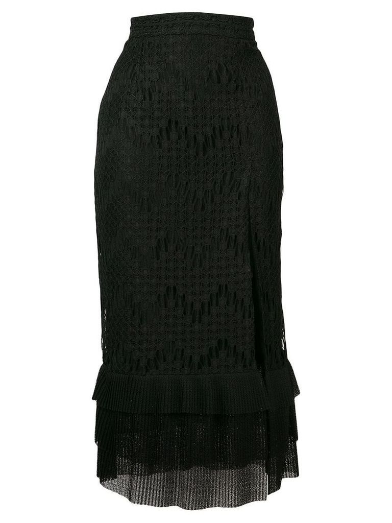 Just Cavalli layered midi skirt - Black