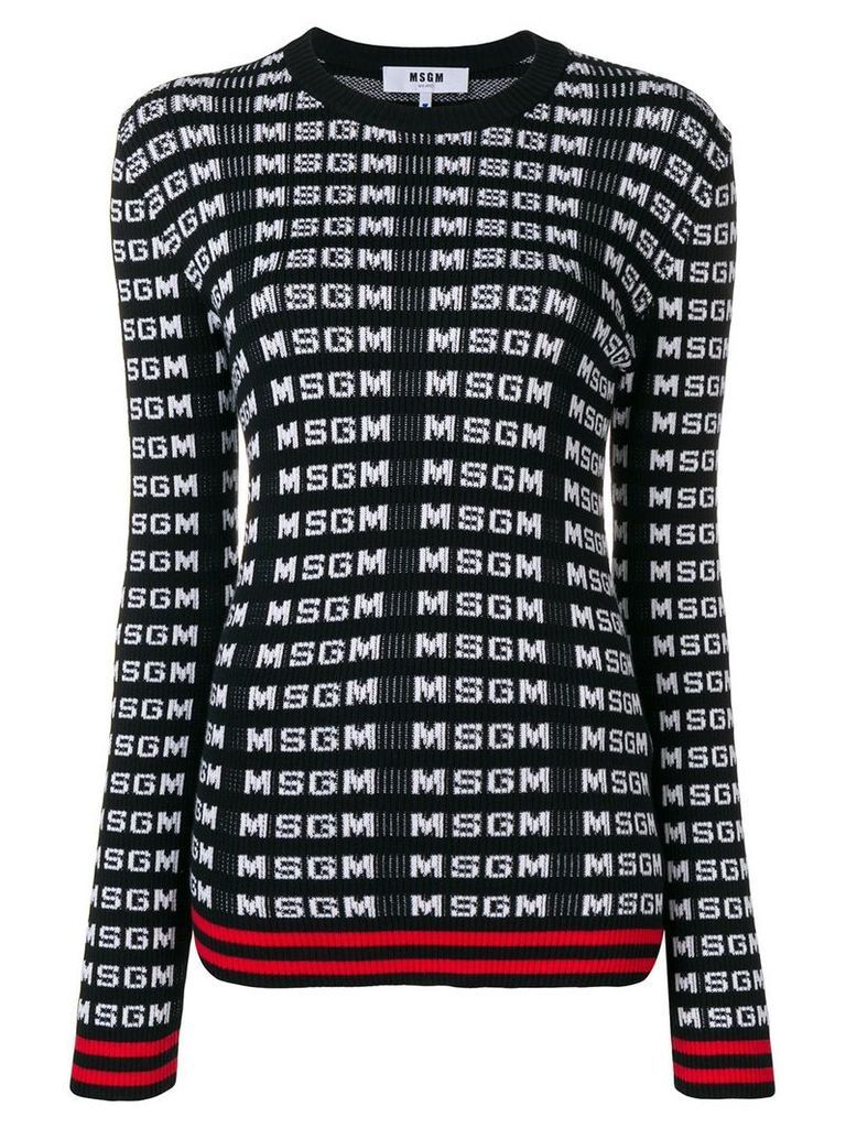 MSGM logo sweater - Black