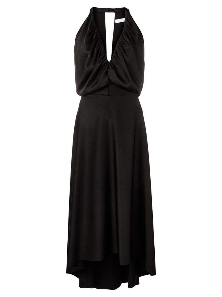 Chloé draped flared midi dress - Black