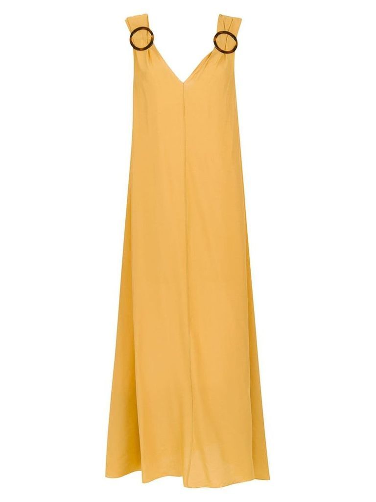 Adriana Degreas embellished long dress - Yellow