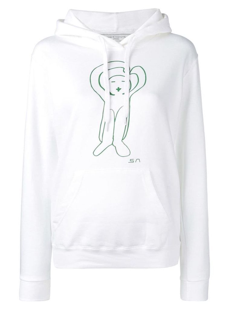 Société Anonyme logo printed hoodie - White
