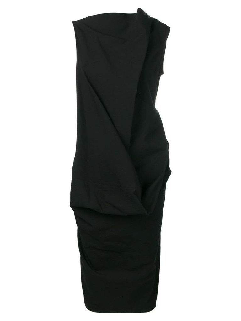 Rick Owens ruched style dress - Black