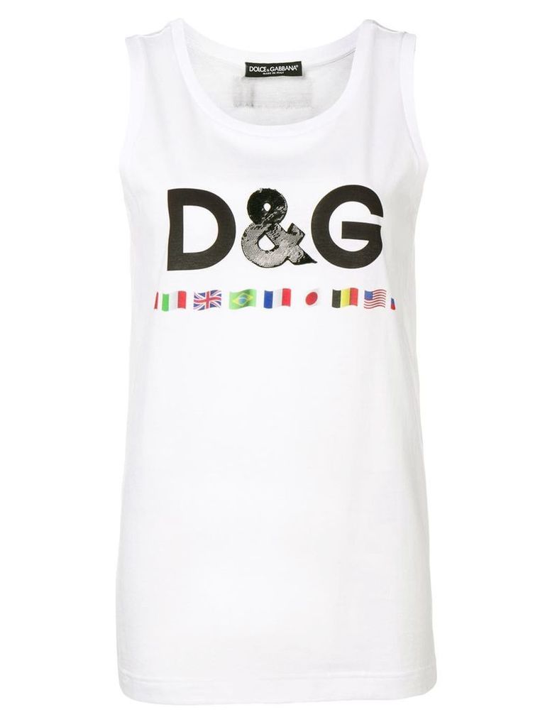 Dolce & Gabbana logo tank top - White