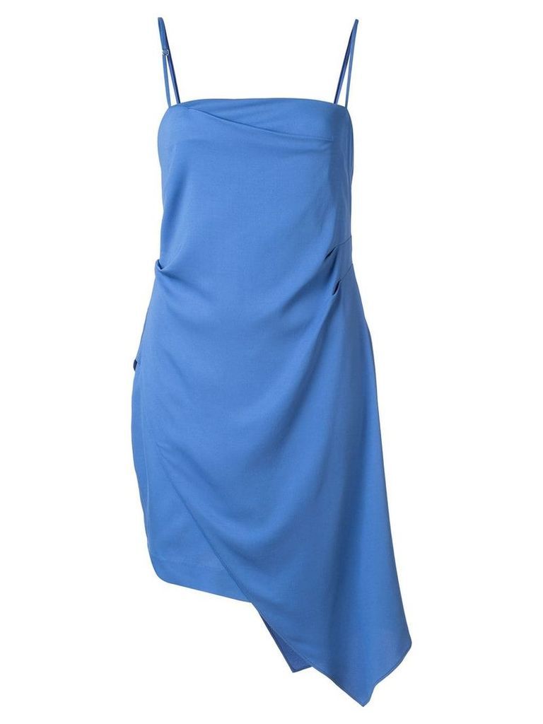 Michelle Mason asymmetrical drape mini dress - Blue
