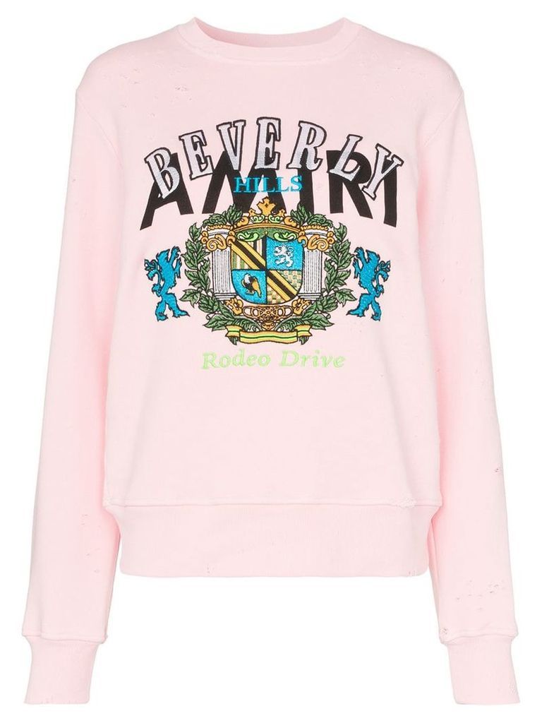 AMIRI beverly hills cotton sweatshirt - PINK