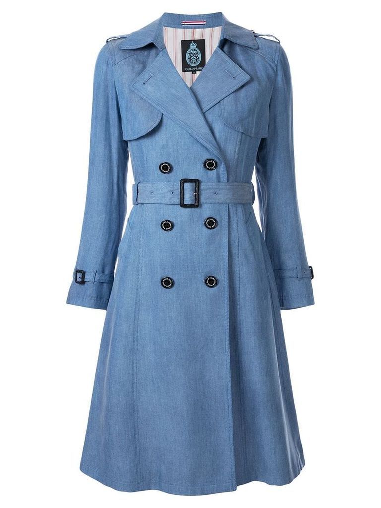Guild Prime double-breasted trench coat - Blue