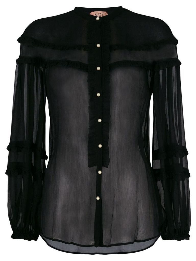 Nº21 sheer blouse - Black