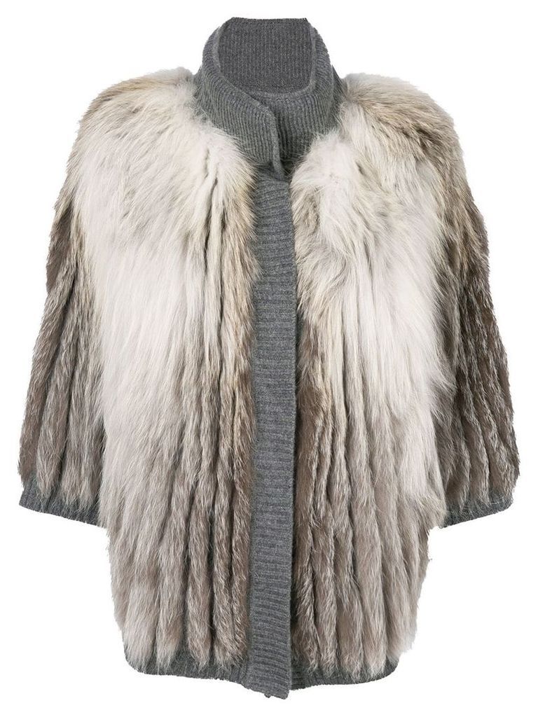 Liska fox fur jacket - Grey