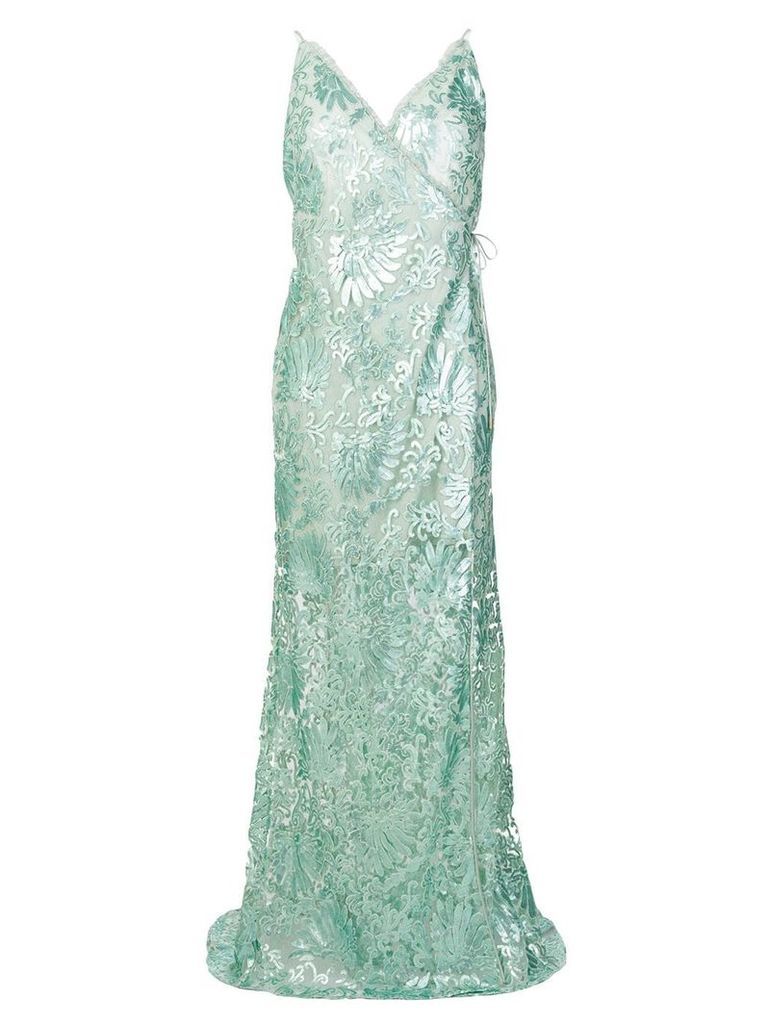 Maria Lucia Hohan sequin embroidered Zita gown - Blue