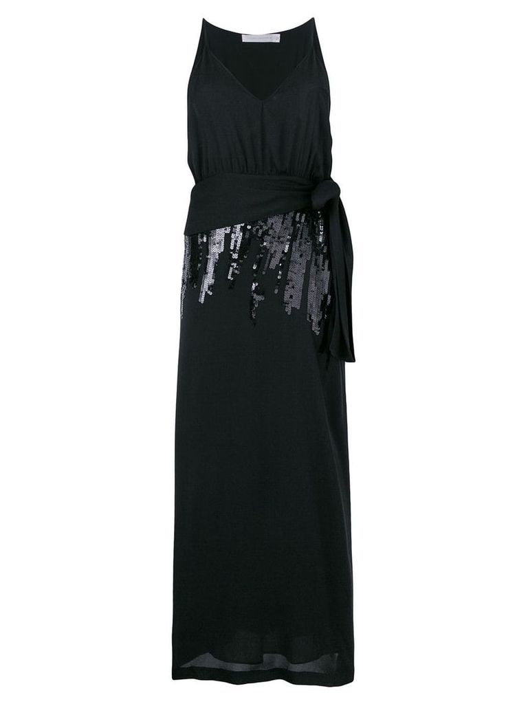 Victoria Beckham sequin V-neck dress - Black
