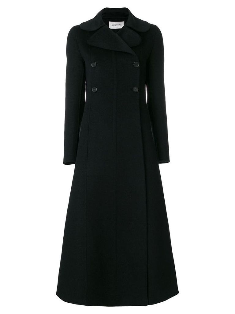 Valentino long double breasted coat - Black