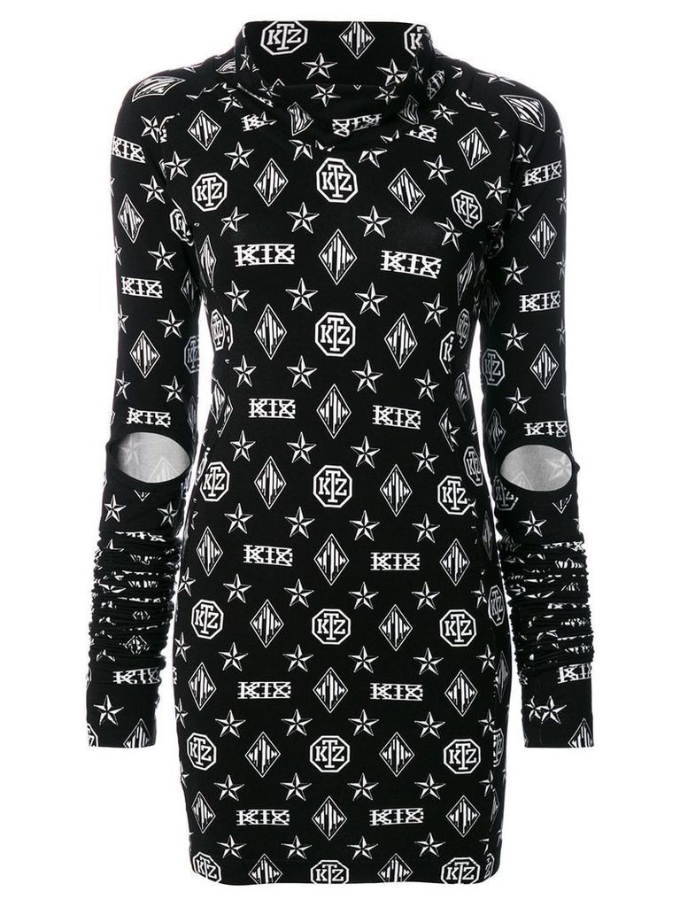 KTZ logo embroidered dress - Black