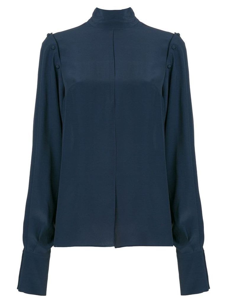 Rokh central slit sleeveless blouse - Blue