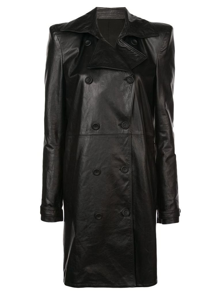 Unravel Project double breasted coat - Black