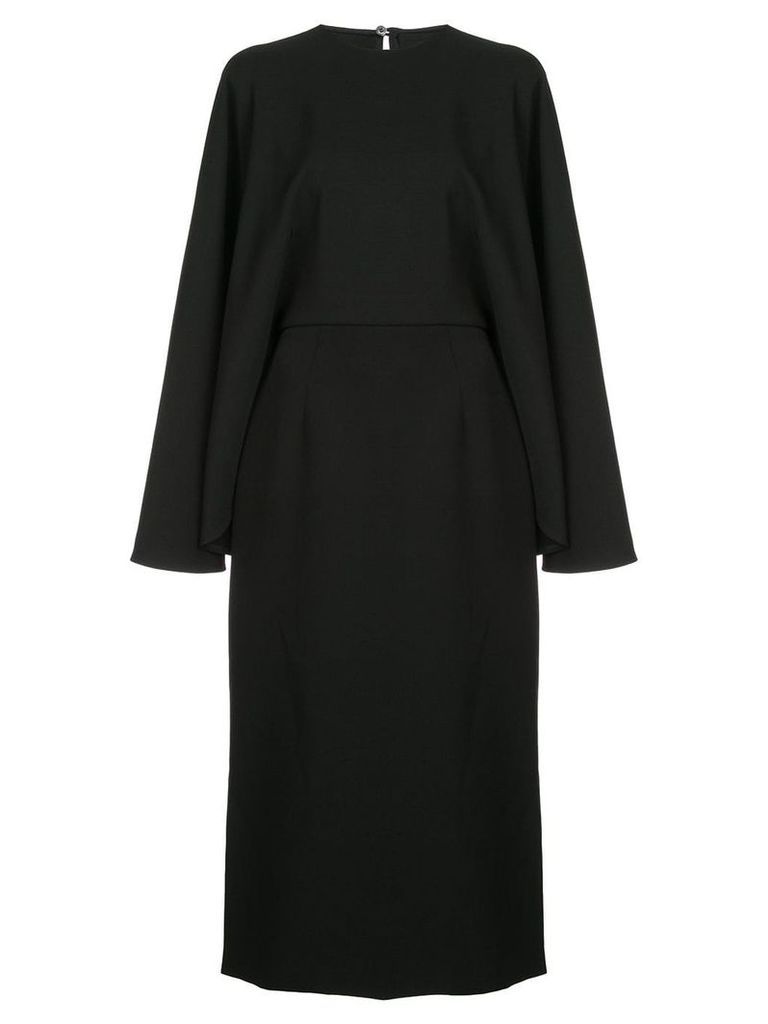 Sara Battaglia cape-style midi dress - Black