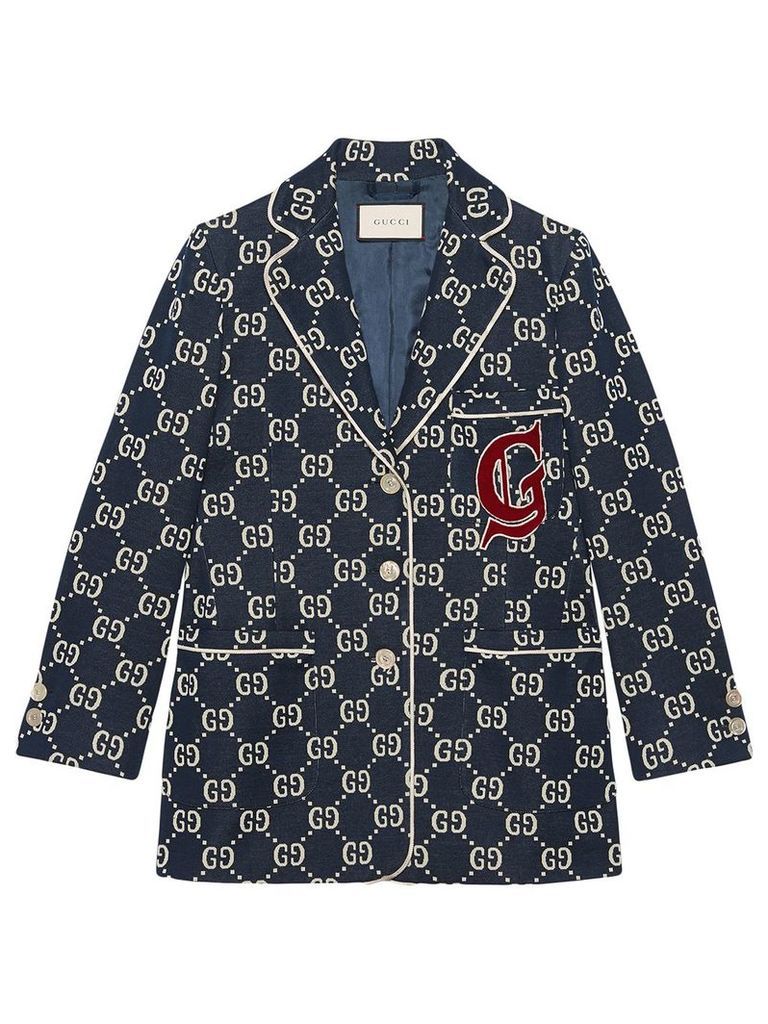 Gucci GG jersey jacket - Blue