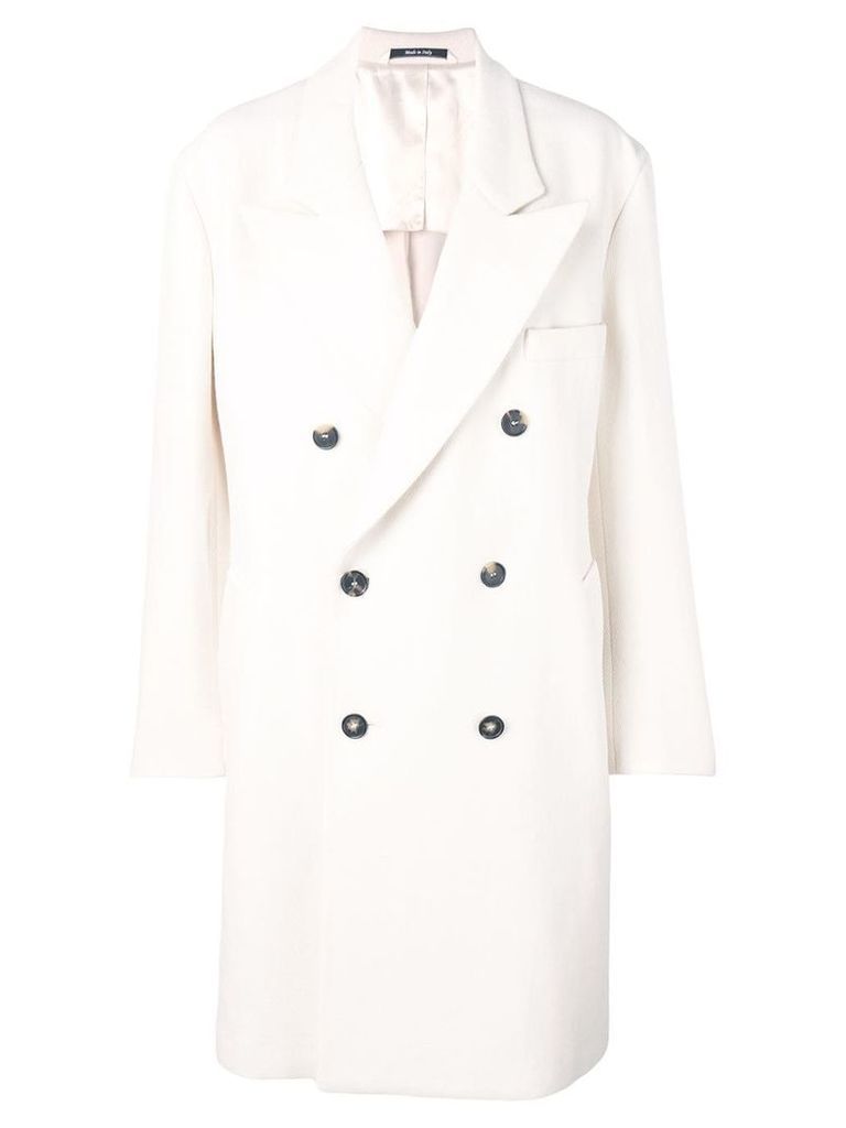 Maison Margiela double buttoned coat - White
