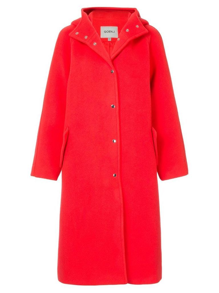 Goen.J hooded coat - Red