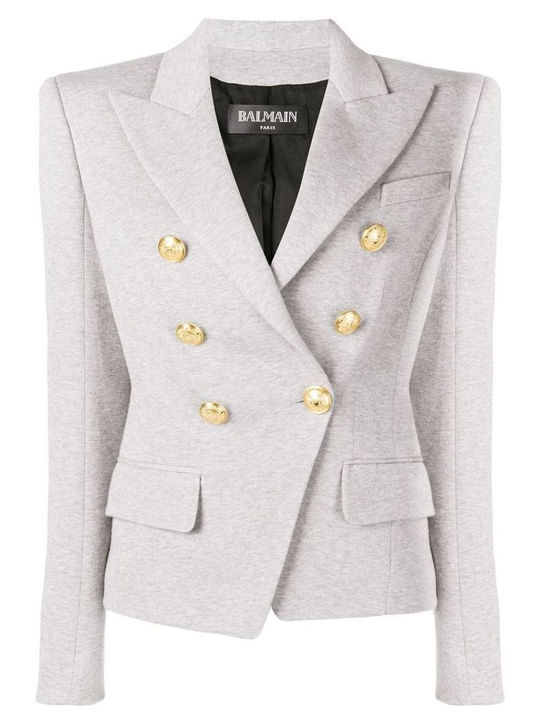 Balmain asymmetric blazer - Grey