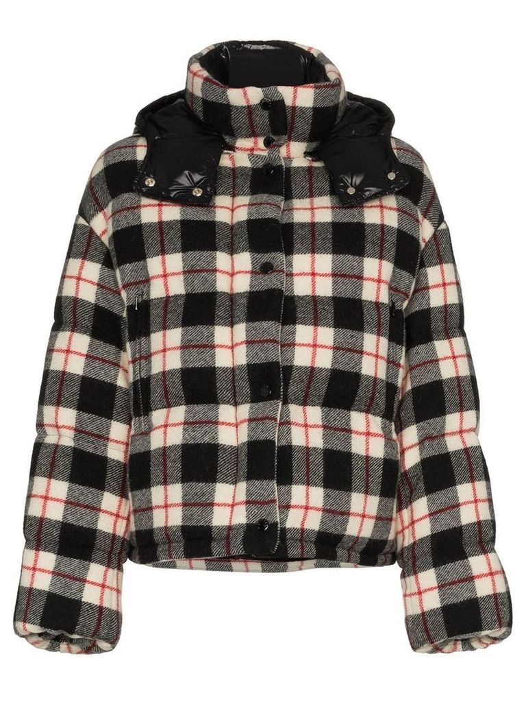 Moncler Caille Checked Down Jacket - Black