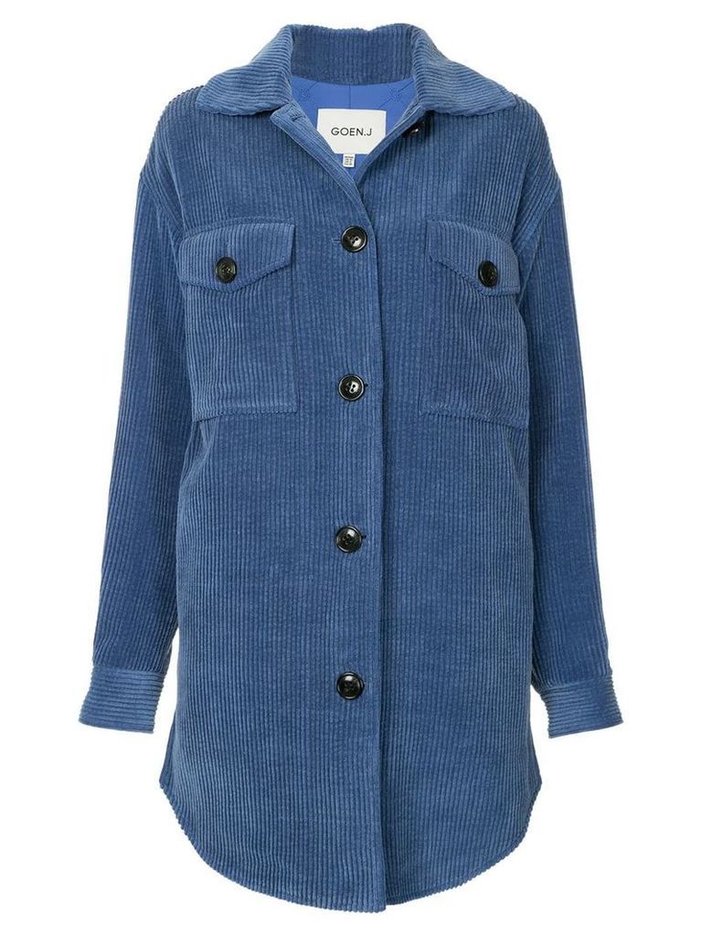Goen.J oversized corduroy jacket - Blue