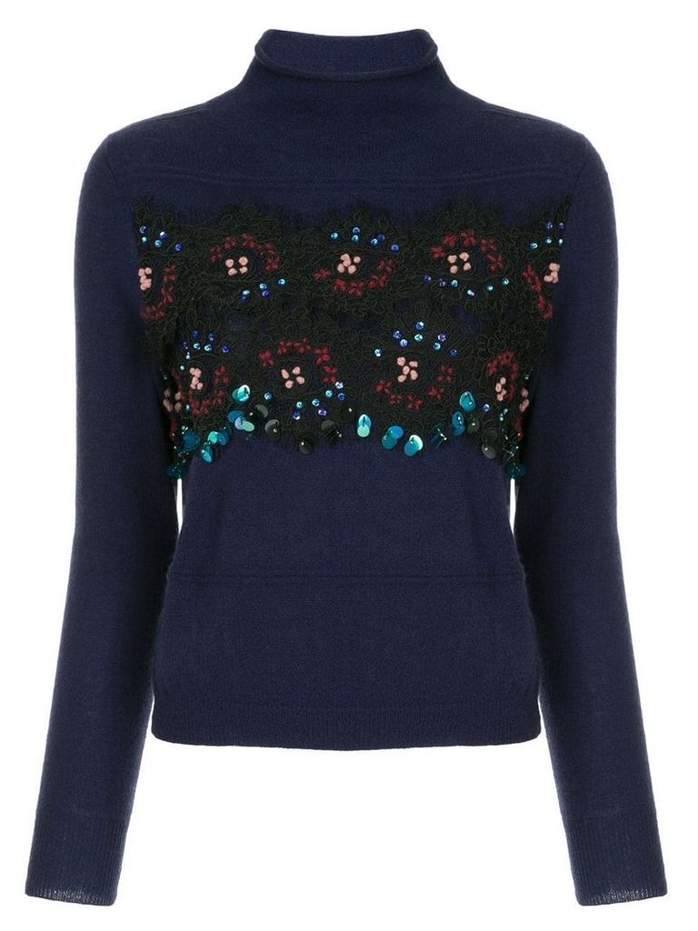 Onefifteen sequin embellished sweater - Blue