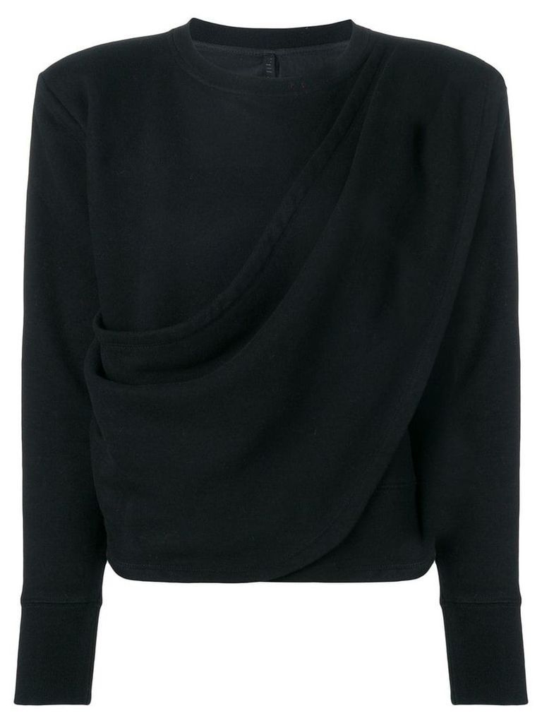 UNRAVEL PROJECT draped sweatshirt - Black