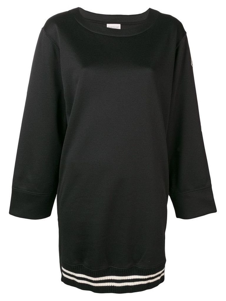 Moncler scuba sweatshirt dress - Black