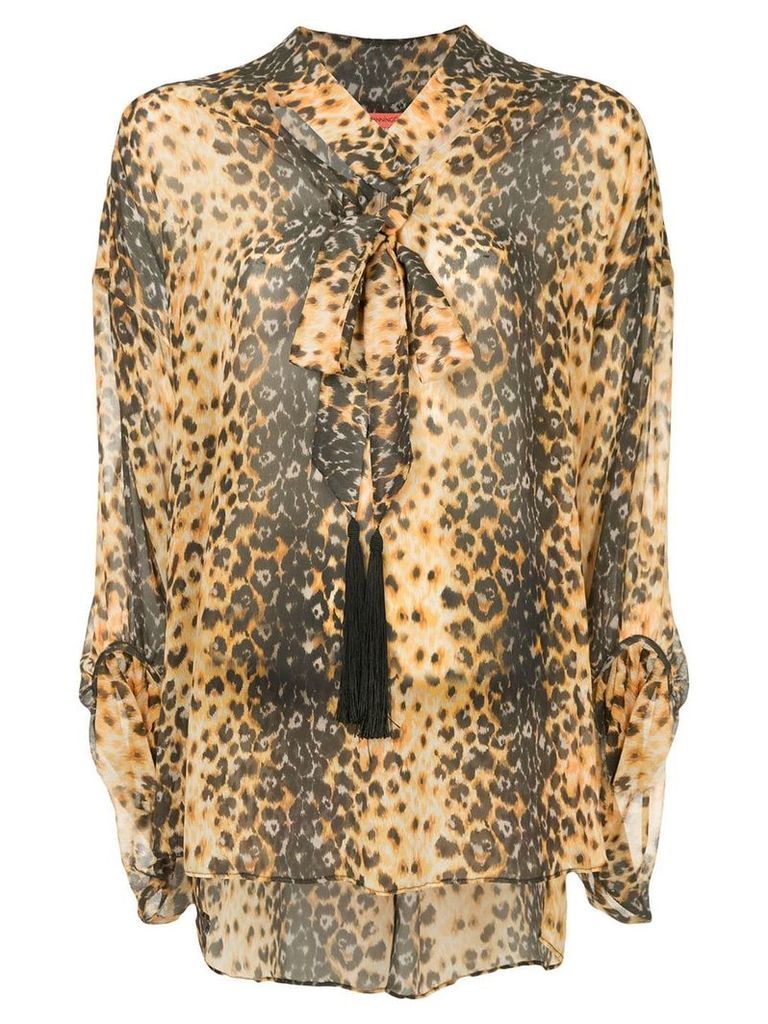 Manning Cartell jaguar markings blouse - Brown