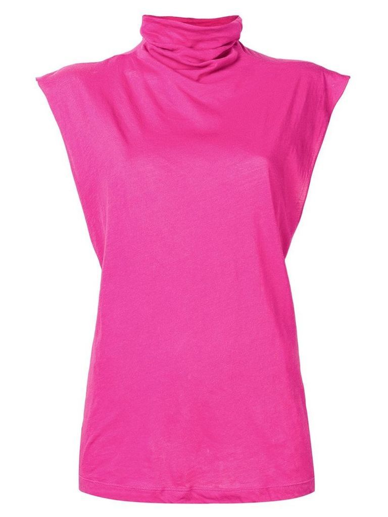 UNRAVEL PROJECT turtle neck tank top - PINK