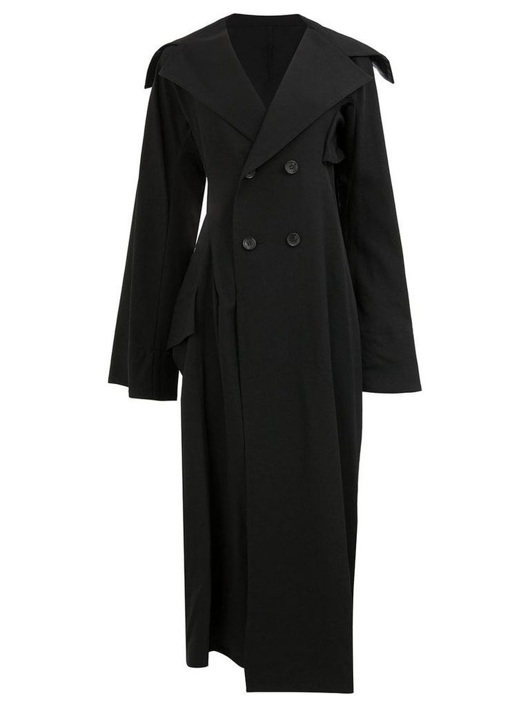 Yohji Yamamoto double breasted coat - Black