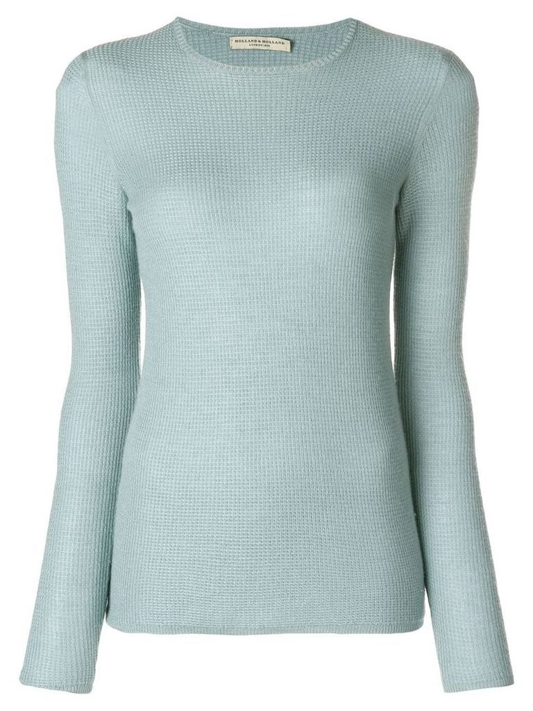 Holland & Holland long-sleeve fitted sweater - Blue
